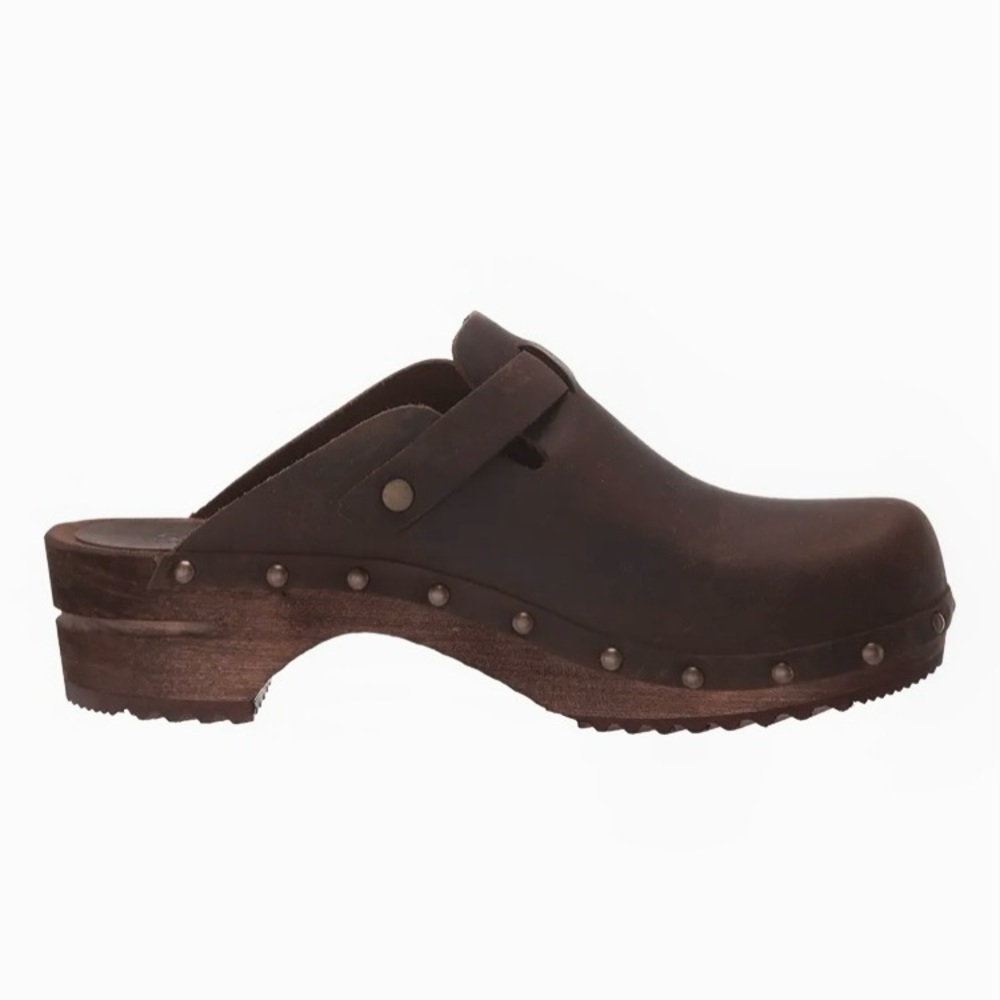 NEW Oiled Leather Women's Clogs in Antique Brown Size 40 9.5 GORG! - Picture 6 of 8